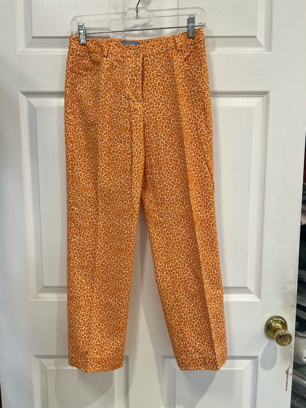 Orange Leopard Print womens Pants